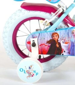 Volare Disney Frozen 2 Kinderfiets - Meisjes - 12 Inch - Blauw/Paars - Twee Handremmen -Professionele Winkel Voor Fietsuitrusting 1047x1200
