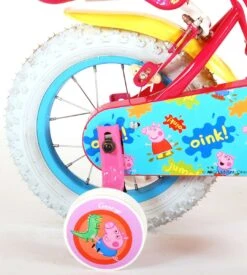 Volare Peppa Pig Kinderfiets - Meisjes - 12 Inch - Roze - 2 Handremmen -Professionele Winkel Voor Fietsuitrusting 1079x1200