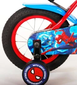 Volare Spider-Man Kinderfiets - Jongens - 12 Inch - Blauw/Rood -Professionele Winkel Voor Fietsuitrusting 1080x1200