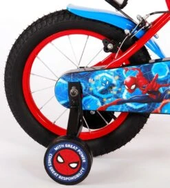 Spider-Man Kinderfiets - Jongens - 14 Inch - Rood/Blauw - Twee Handremmen -Professionele Winkel Voor Fietsuitrusting 1087x1200