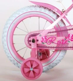 Volare Rose Kinderfiets - Meisjes - 14 Inch - Roze Wit - 95% Afgemonteerd -Professionele Winkel Voor Fietsuitrusting 1092x1200