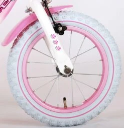 Volare Rose Kinderfiets - Meisjes - 14 Inch - Roze Wit - 95% Afgemonteerd -Professionele Winkel Voor Fietsuitrusting 1167x1200 1