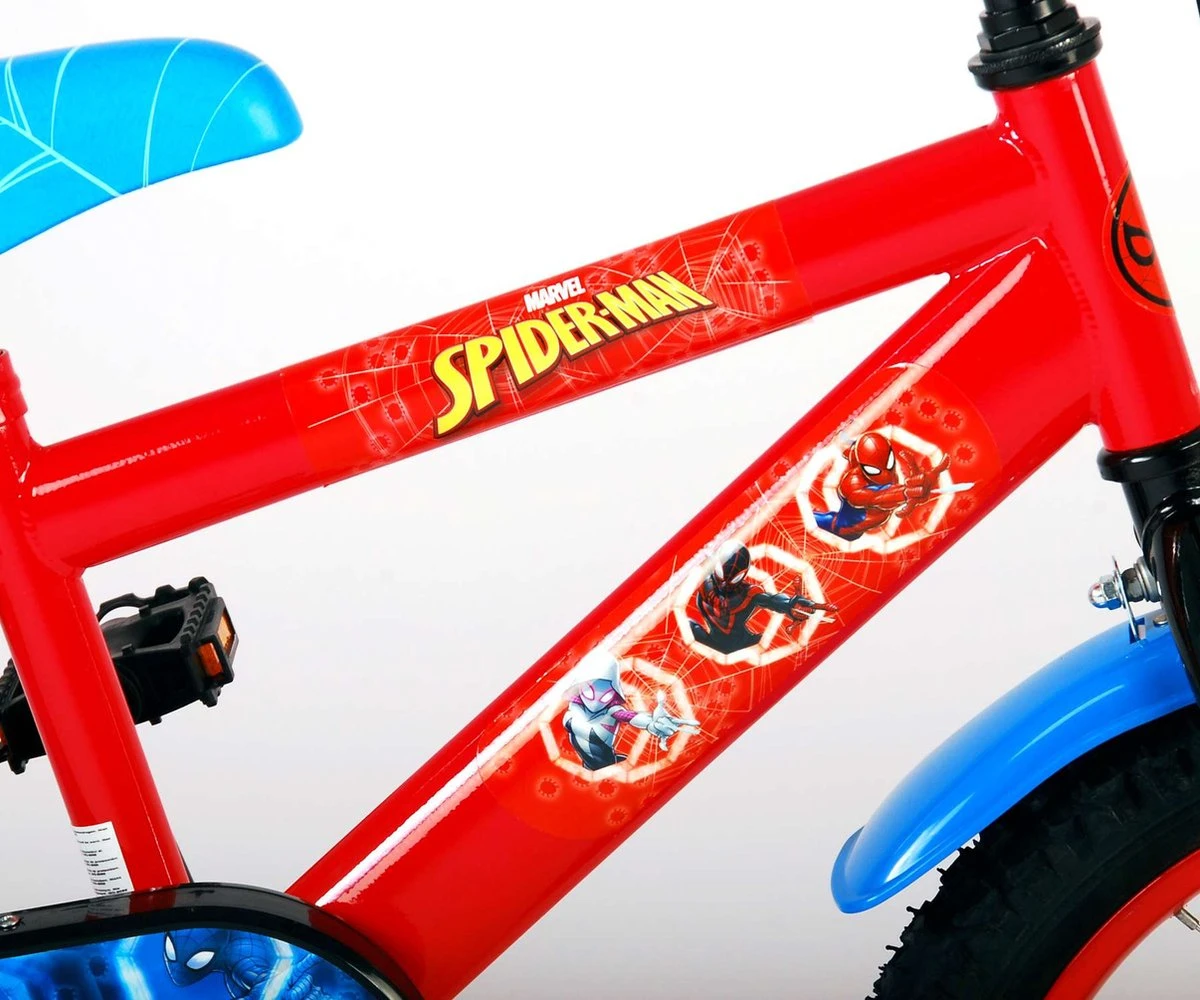 Marvel Spider-Man Kinderfiets - Jongens - 16 Inch - Blauw/Rood 5 Marvel Spider-Man Kinderfiets - Jongens - 16 Inch - Blauw/Rood - Afbeelding 3