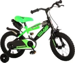 Volare Sportivo Kinderfiets - Jongens - 14 Inch - Neon Groen/Zwart - 95% Afgemonteerd -Professionele Winkel Voor Fietsuitrusting 1200x1001