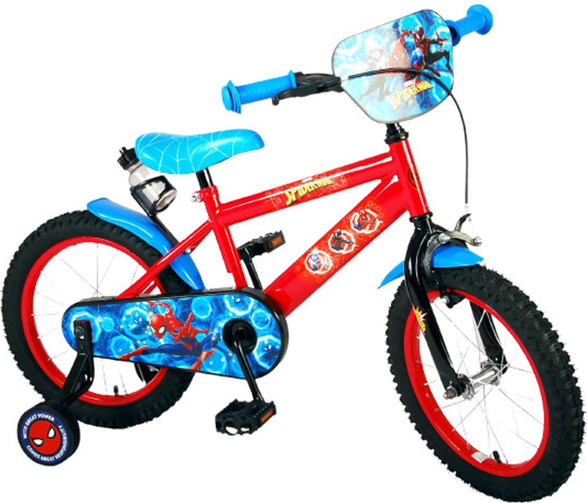 Marvel Spider-Man Kinderfiets - Jongens - 16 Inch - Blauw/Rood 14 Marvel Spider-Man Kinderfiets - Jongens - 16 Inch - Blauw/Rood - Afbeelding 12