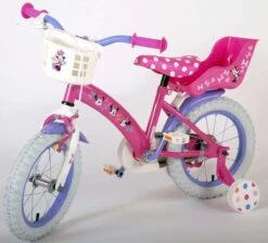 Volare Disney Minnie Cutest Ever! - Kinderfiets - Meisjes - 14 Inch - Roze -Professionele Winkel Voor Fietsuitrusting 1200x1089