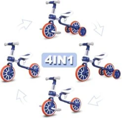 3 In 1 - Multifunctioneel Ombouwbare Kinderdriewieler - Kinder Trike - Peuterfiets - Kinder Fiets - Verstelbaar Zadel - Lichtgewicht - Lefvrije Banden -Ombouwbaar Tot Loopfiets, Driewieler, Tweewieler - Voor Kinderen Van 1-51 Jaar Roze -Professionele Winkel Voor Fietsuitrusting 1200x1164