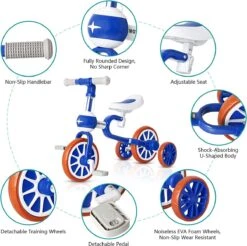3 In 1 - Multifunctioneel Ombouwbare Kinderdriewieler - Kinder Trike - Peuterfiets - Kinder Fiets - Verstelbaar Zadel - Lichtgewicht - Lefvrije Banden -Ombouwbaar Tot Loopfiets, Driewieler, Tweewieler - Voor Kinderen Van 1-51 Jaar Roze -Professionele Winkel Voor Fietsuitrusting 1200x1196