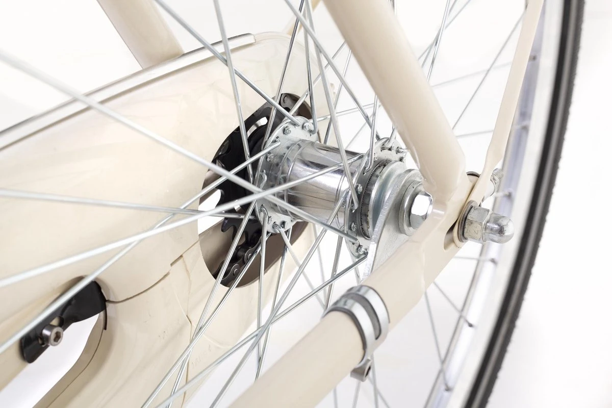 Amigo Forest - Transportfiets 28 Inch - Damesfiets Met Voordrager - Crème 4 Amigo Forest - Transportfiets 28 Inch - Damesfiets Met Voordrager - Crème - Afbeelding 3