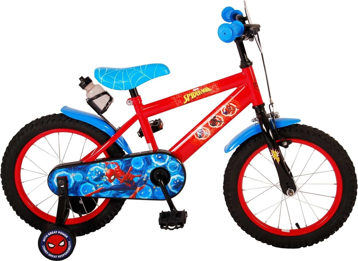 Marvel Spider-Man Kinderfiets - Jongens - 16 Inch - Blauw/Rood 3 Marvel Spider-Man Kinderfiets - Jongens - 16 Inch - Blauw/Rood