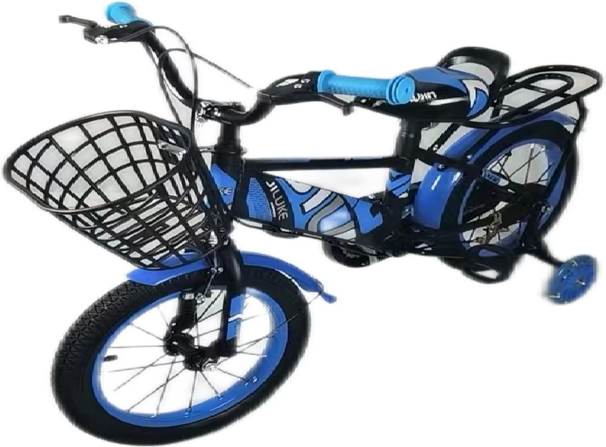 Kinderfiets - 14 Inch Kinderfiets -vanaf 3-5 Jaar Jongens En Meisjes Fietsen - Terugtrap -Rem -Stabilisatoren(2 Zijwieltjes)- Mandje - Achterbank - Blauw 13 Kinderfiets - 14 Inch Kinderfiets -vanaf 3-5 Jaar Jongens En Meisjes Fietsen - Terugtrap -Rem -Stabilisatoren(2 Zijwieltjes)- Mandje - Achterbank - Blauw - Afbeelding 11
