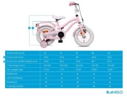Amigo Lovely Meisjesfiets - Kinderfiets 14 Inch - Roze -Professionele Winkel Voor Fietsuitrusting 1200x920 18