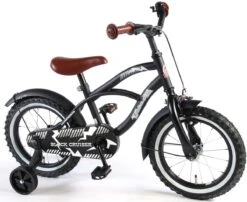 Volare Black Cruiser Kinderfiets - Jongens - 14 Inch - Zwart - 95% Afgemonteerd -Professionele Winkel Voor Fietsuitrusting 1200x982