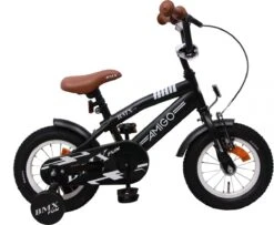 Amigo BMX Fun Jongensfiets - Kinderfiets 12 Inch - Matzwart