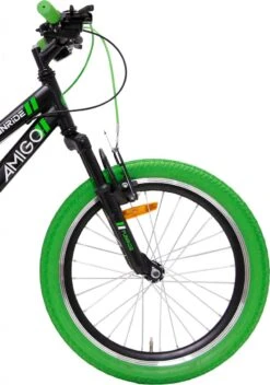 Amigo Fun Ride - Mountainbike 20 Inch - Voor Jongens En Meisjes - Met 7 Versnellingen - Zwart/Groen -Professionele Winkel Voor Fietsuitrusting 843x1200