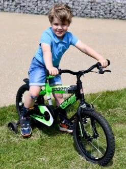 Volare Sportivo Kinderfiets - Jongens - 14 Inch - Neon Groen/Zwart - 95% Afgemonteerd -Professionele Winkel Voor Fietsuitrusting 898x1200