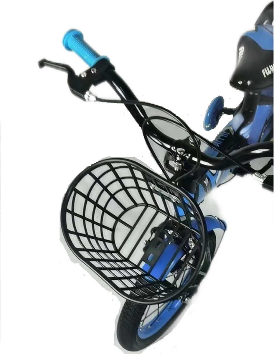 Kinderfiets - 14 Inch Kinderfiets -vanaf 3-5 Jaar Jongens En Meisjes Fietsen - Terugtrap -Rem -Stabilisatoren(2 Zijwieltjes)- Mandje - Achterbank - Blauw 14 Kinderfiets - 14 Inch Kinderfiets -vanaf 3-5 Jaar Jongens En Meisjes Fietsen - Terugtrap -Rem -Stabilisatoren(2 Zijwieltjes)- Mandje - Achterbank - Blauw - Afbeelding 12